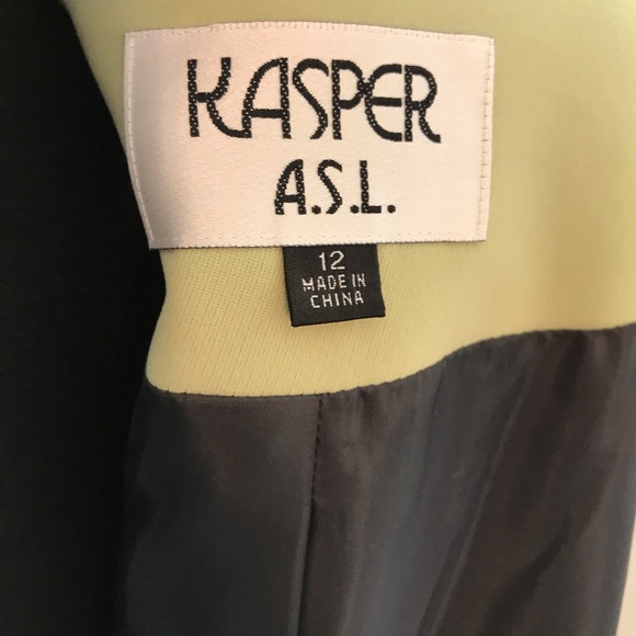 Kasper Womens Blazer Jacket Size 12 Gray Lined - Picture 4 of 6